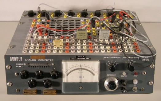 This is the Donner 3500 portable analog computer.